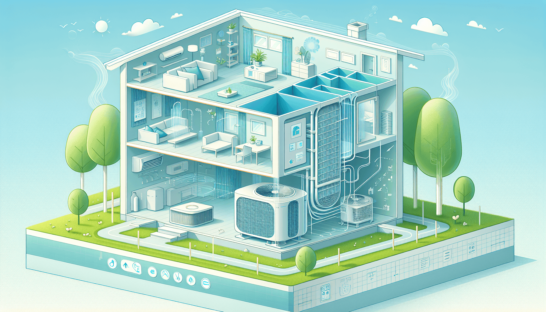 Home with clean air flow and air filters visible